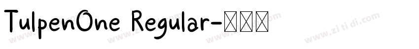TulpenOne Regular字体转换